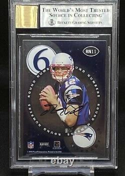 Tom Brady Bulger 2000 Contenders Round Numbers Rookie Auto Bgs 8.5 10 Autograph