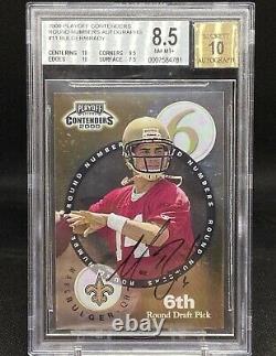 Tom Brady Bulger 2000 Contenders Round Numbers Rookie Auto Bgs 8.5 10 Autograph