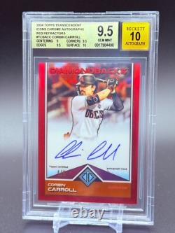 Topps Transcendent Icons Autographs Corbin Caroll RED /5 BGS GEM 9.5 AUTO 10