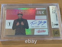 Trae Young 2018-19 Absolute Draft Day Autograph #5 /125 BGS 9 Auto 10 ON CARD