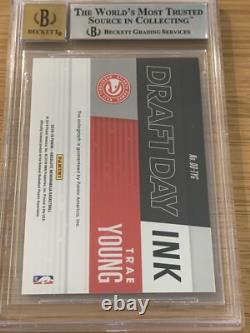 Trae Young 2018-19 Absolute Draft Day Autograph #5 /125 BGS 9 Auto 10 ON CARD