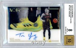 Trae Young 2018-19 Panini Noir Speaker Spotlight Autograph #6 /99 BGS 8 Auto 10