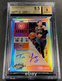 Trae Young 2018 Contenders Optic #124 Auto Rookie Rc Bgs 9.5 Gem Mint Hawks Nba