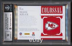 Travis Kelce 2019 National Treasures Colossal Jersey Auto Autograph /49 Bgs 9/10