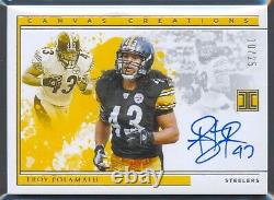 Troy Polamalu 2020 Impeccable Canvas Creations Auto Autograph /25 Bgs 8.5/10