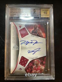 UD Dual Auto Michael Jordan Lebron James Signed /15 BGS 9/10! Autograph Jersey