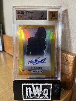 Undertaker 2023 Prizm WWE Throwback Signatures Auto Autograph gold /10 BGS 9
