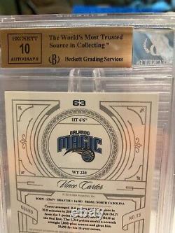 Vince Carter 2009-10national Treasures Nba Logoman Auto Autograph 1/1 Bgs 9.5/10