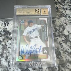 WALKER BUEHLER 2015 Bowman Chrome Refractor RC Rookie On Card Auto BGS 9.5/9